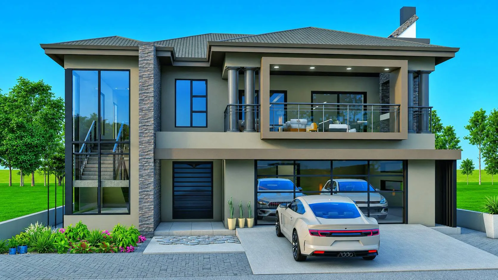 BH-TSB-105 steel apartment building, 3‑5 bedrooms, 1050‑1500 sq.ft, anti‑rust galvanized steel